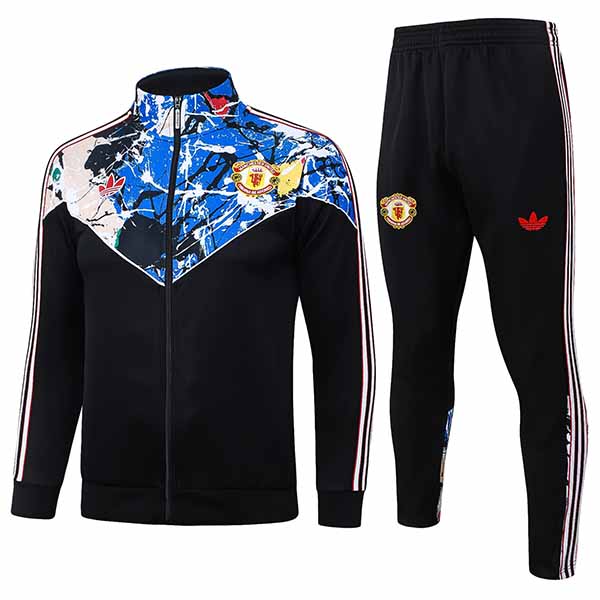 Manchester united jacket mens black blue training tracksuit 2026-2027